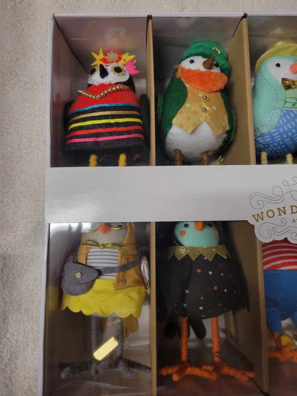 Wondershop 10pc Featherly Friends 2025 Anniversary Collection Christmas Bird Set